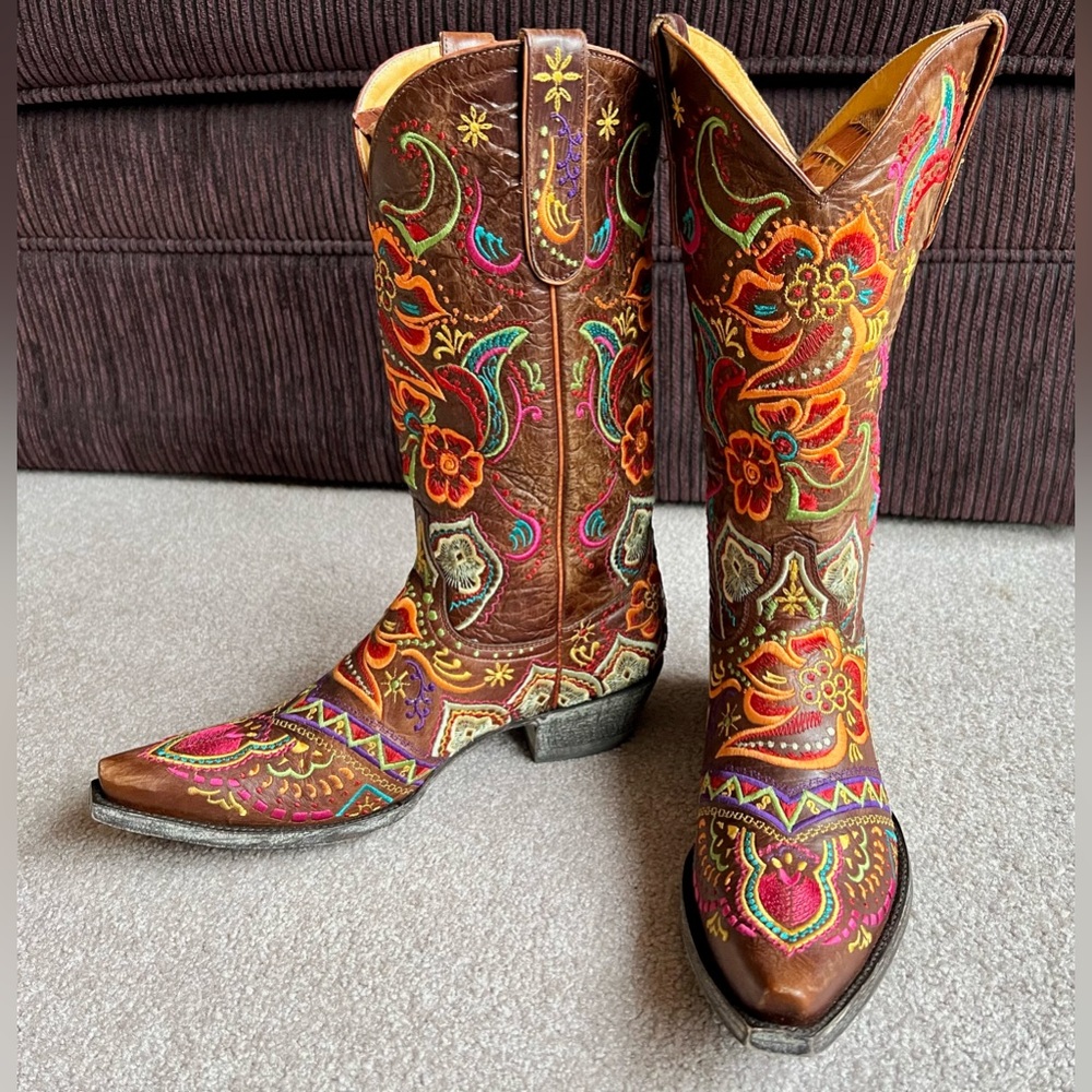 NEW Old Gringo 9.5 B Olivia Embroidered Western Cowboy Boots - Picture 5 of 10